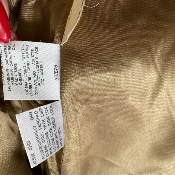 NWOT MaxMara Max&Co. Wool and Cashmere Double Breasted Coat in Camel - Picture 13 of 14